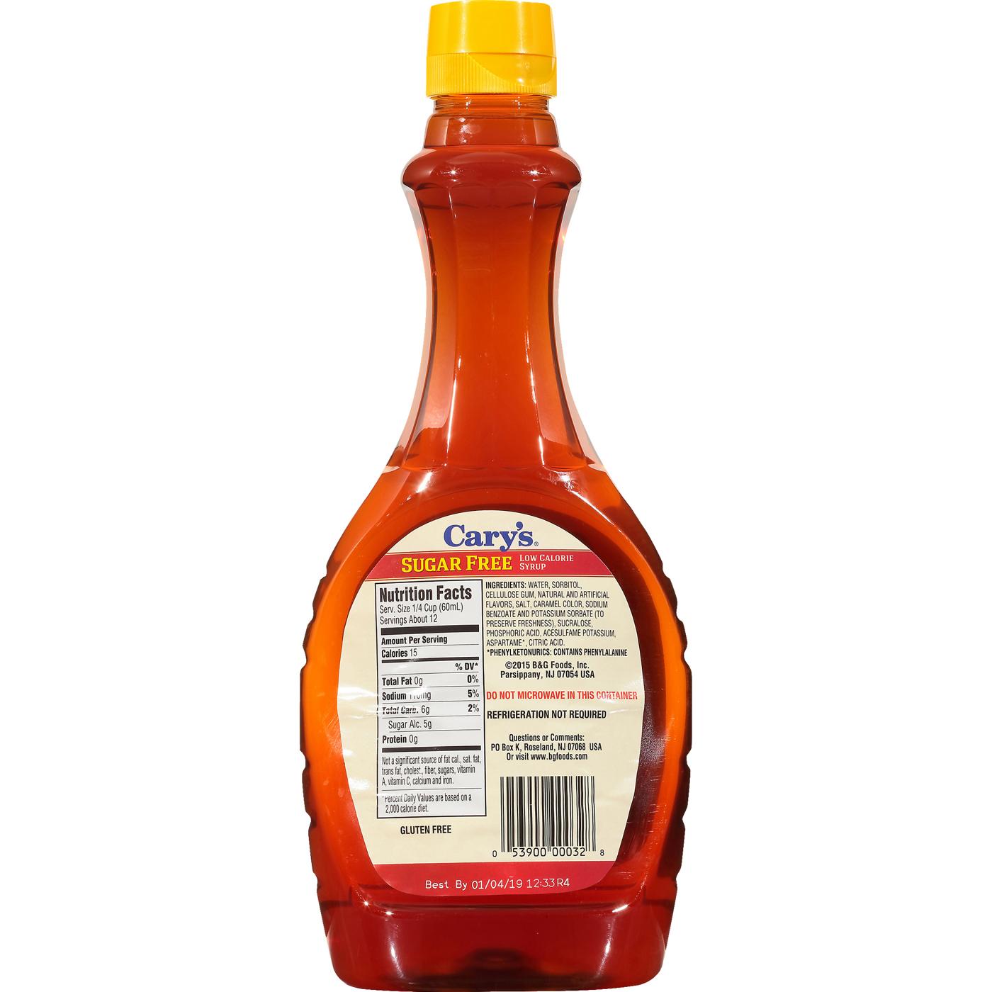 Cary's Sugar Free Low Calorie Syrup; image 2 of 2