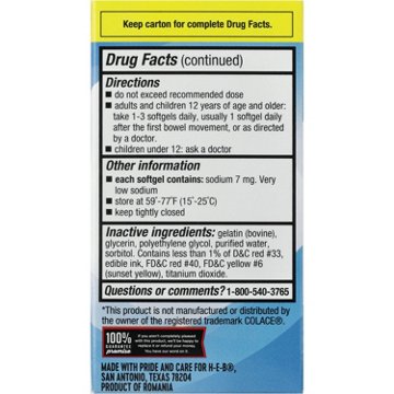 H-E-B Stool Softener Laxative 100 mg Softgels, 100 ct