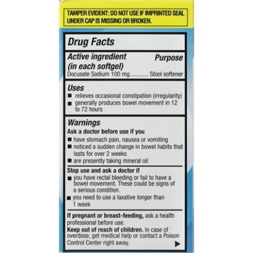 H-E-B Stool Softener Laxative 100 mg Softgels, 100 ct