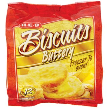 H-E-B Frozen Buttery Biscuits, 12 ct