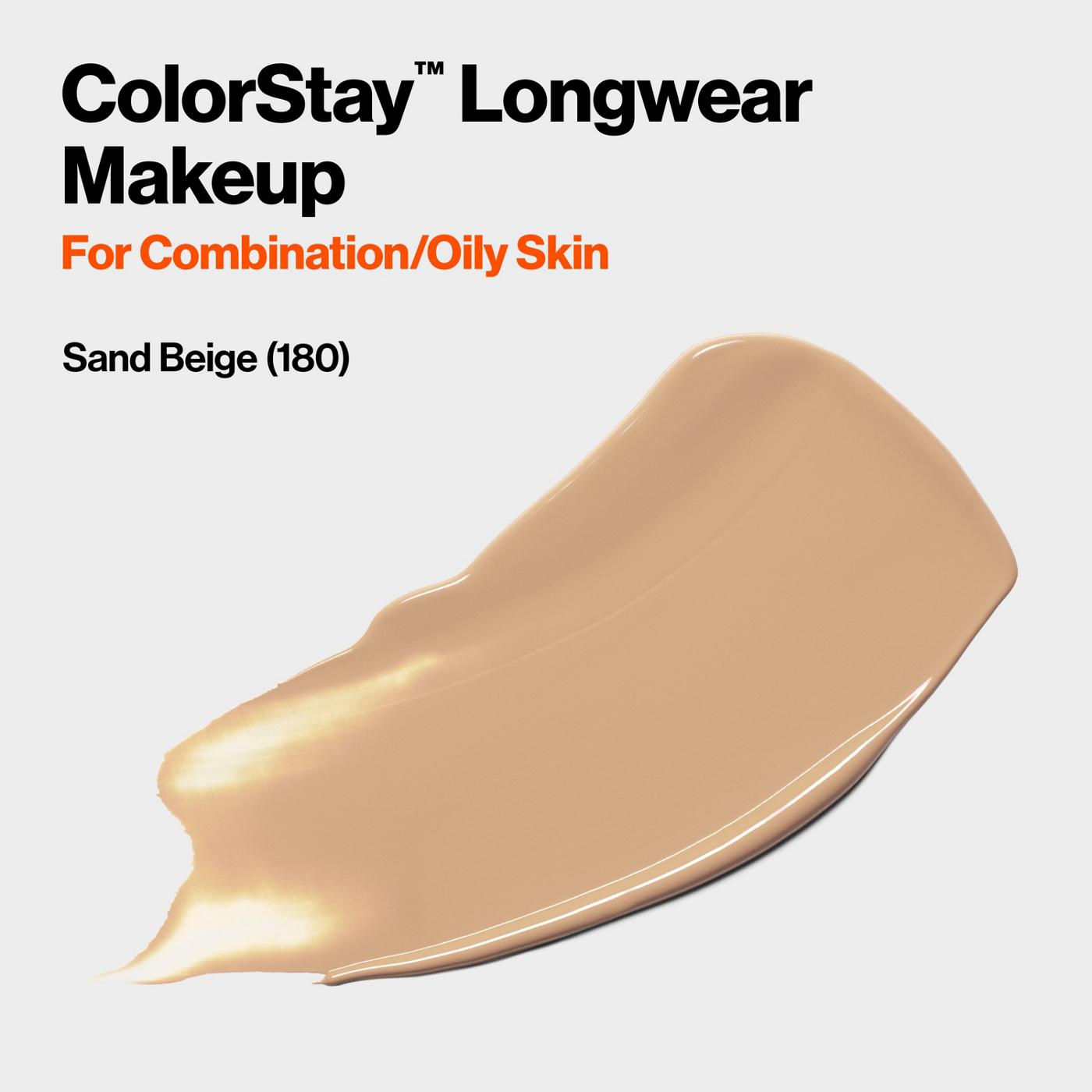 Revlon ColorStay Foundation for Combination/Oily Skin, 180 Sand Beige; image 6 of 6