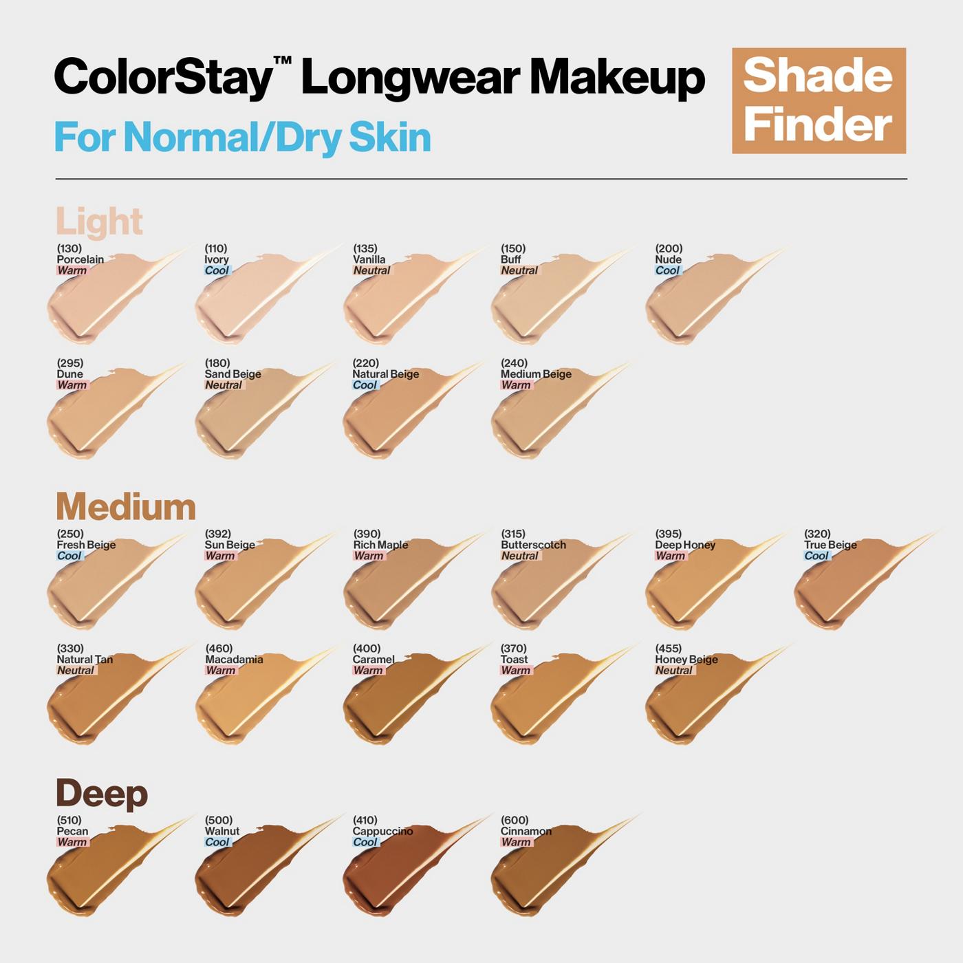 Revlon ColorStay Makeup for Normal/Dry Skin, 320 True Beige; image 5 of 6