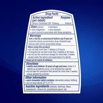 Tums Chewable Antacid Tablets