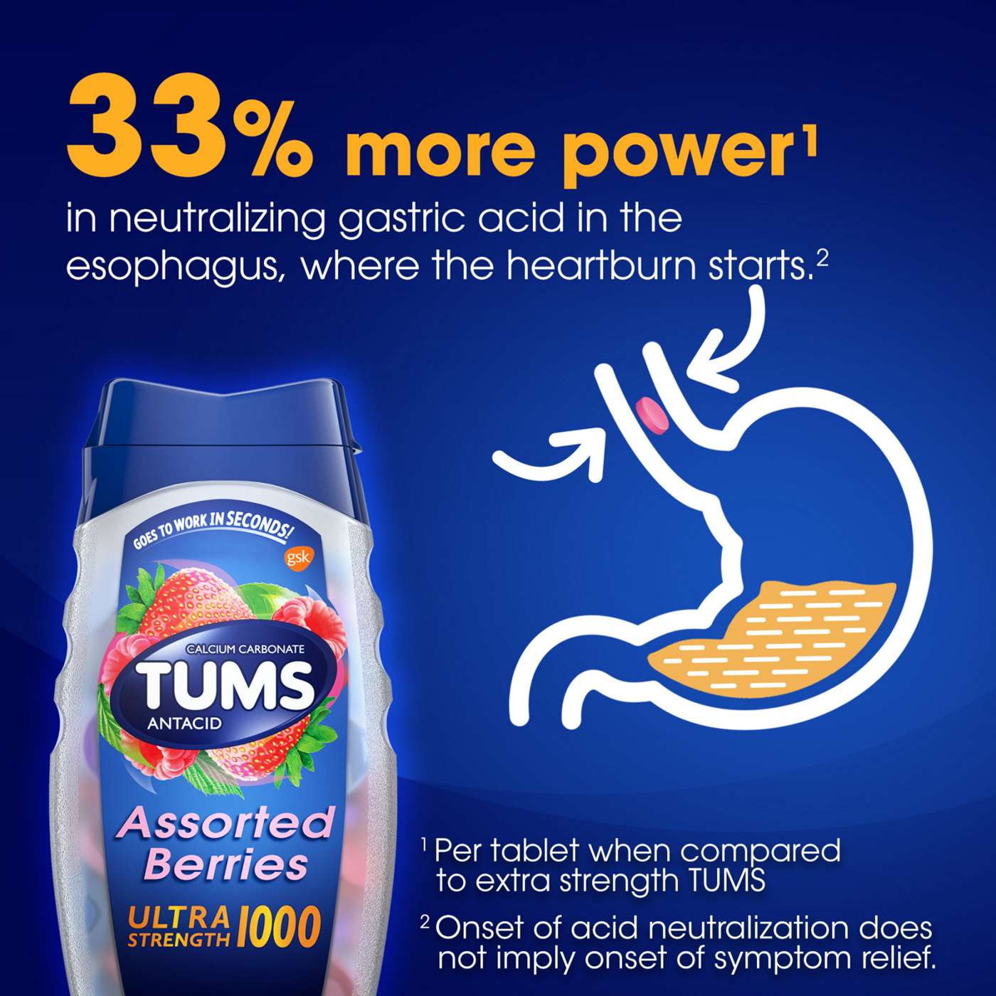 Tums Antacid Ultra Strength Chewable Tablets - Assorted Berries; image 5 of 8