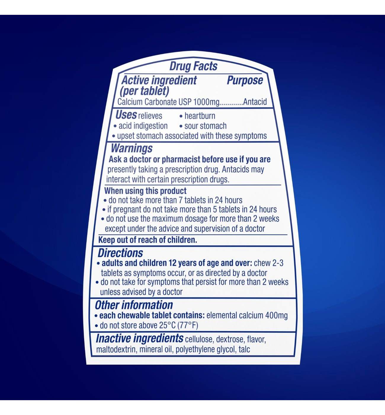 Tums Ultra Strength Chewable Antacid Tablets for Heartburn Relief, Assorted Berries; image 5 of 8