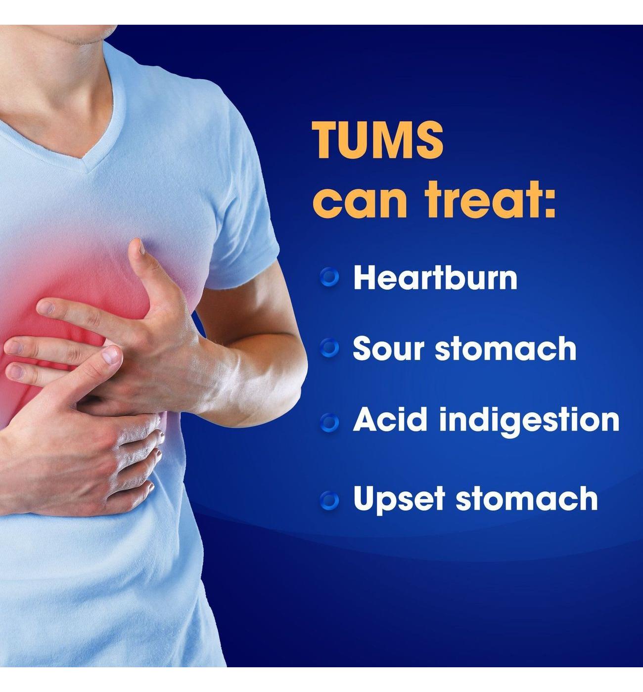 Tums Chewable Antacid Tablets for Ultra Strength Heartburn Relief, Tropical Fruit; image 6 of 7