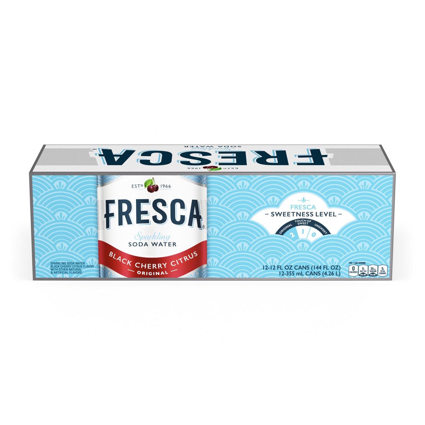 Fresca Black Cherry Citrus Flavored Soda 12 oz Cans; image 1 of 3