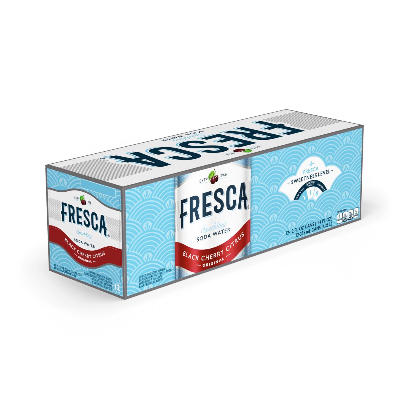 Fresca Black Cherry Citrus Flavored Soda 12 oz Cans; image 2 of 3