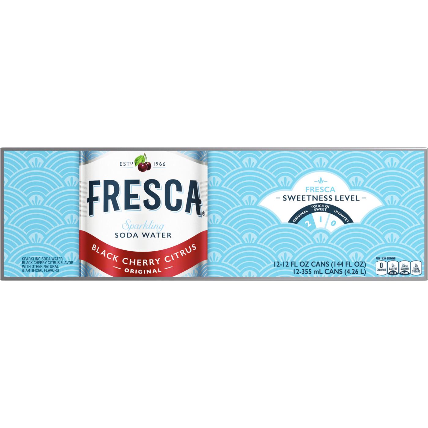 Fresca Black Cherry Citrus Flavored Soda 12 oz Cans; image 3 of 3