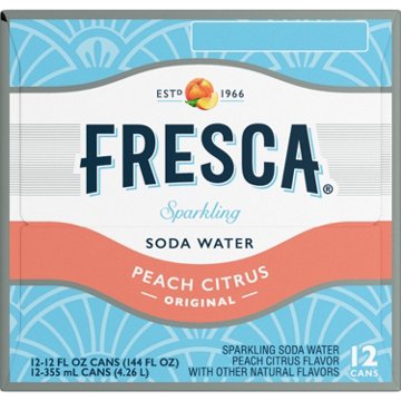 Fresca Peach Citrus Flavored Sparkling Soda 12 pk Cans