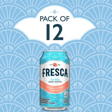 Fresca Peach Citrus Flavored Sparkling Soda 12 pk Cans
