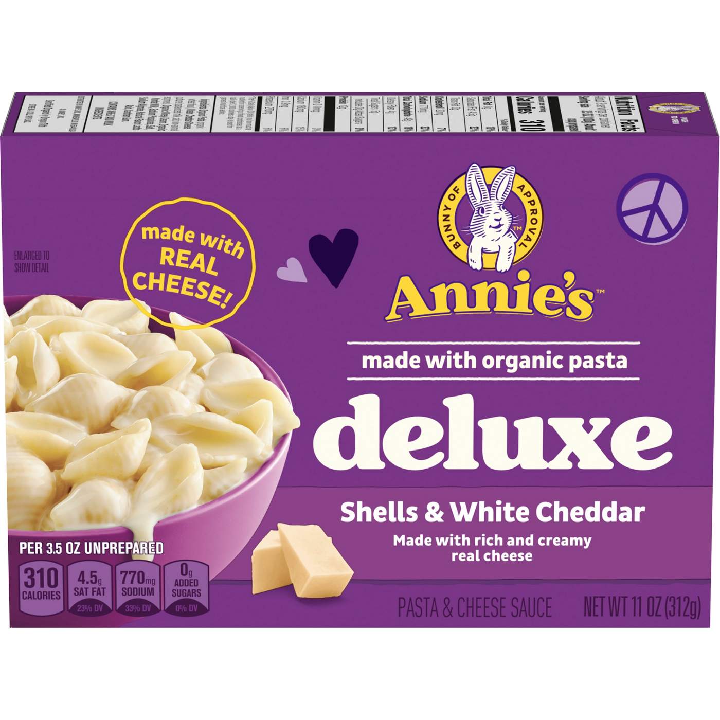 Annie's Deluxe Shells & White Cheddar Macaroni & Cheese; image 1 of 5