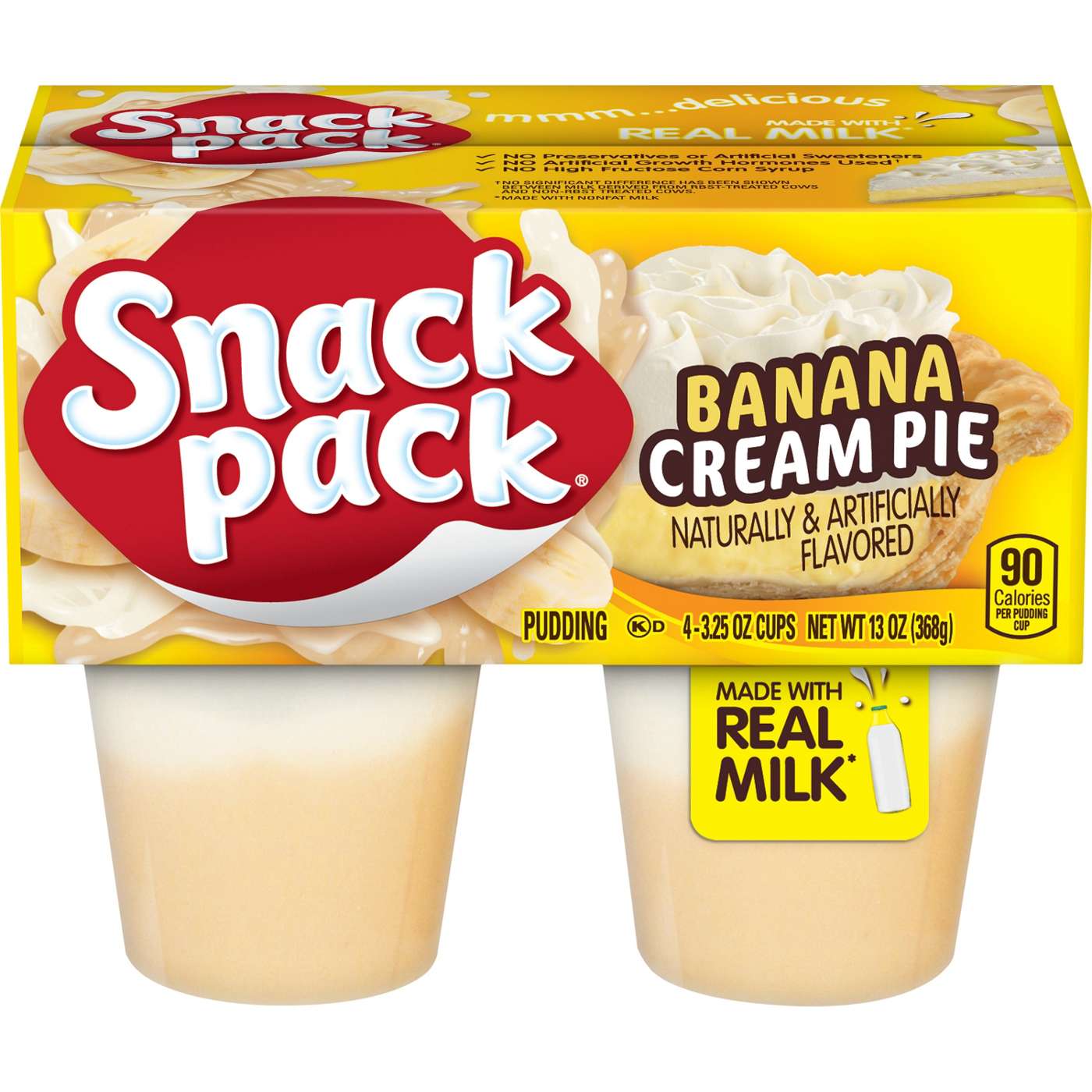 Snack Pack Banana Cream Pie Pudding Cups; image 1 of 7