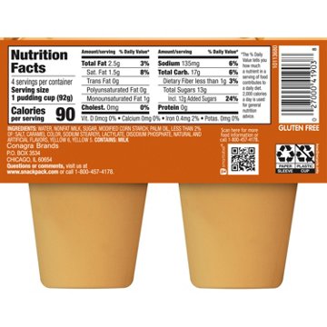 Snack Pack Butterscotch Pudding Cups, 4 ct