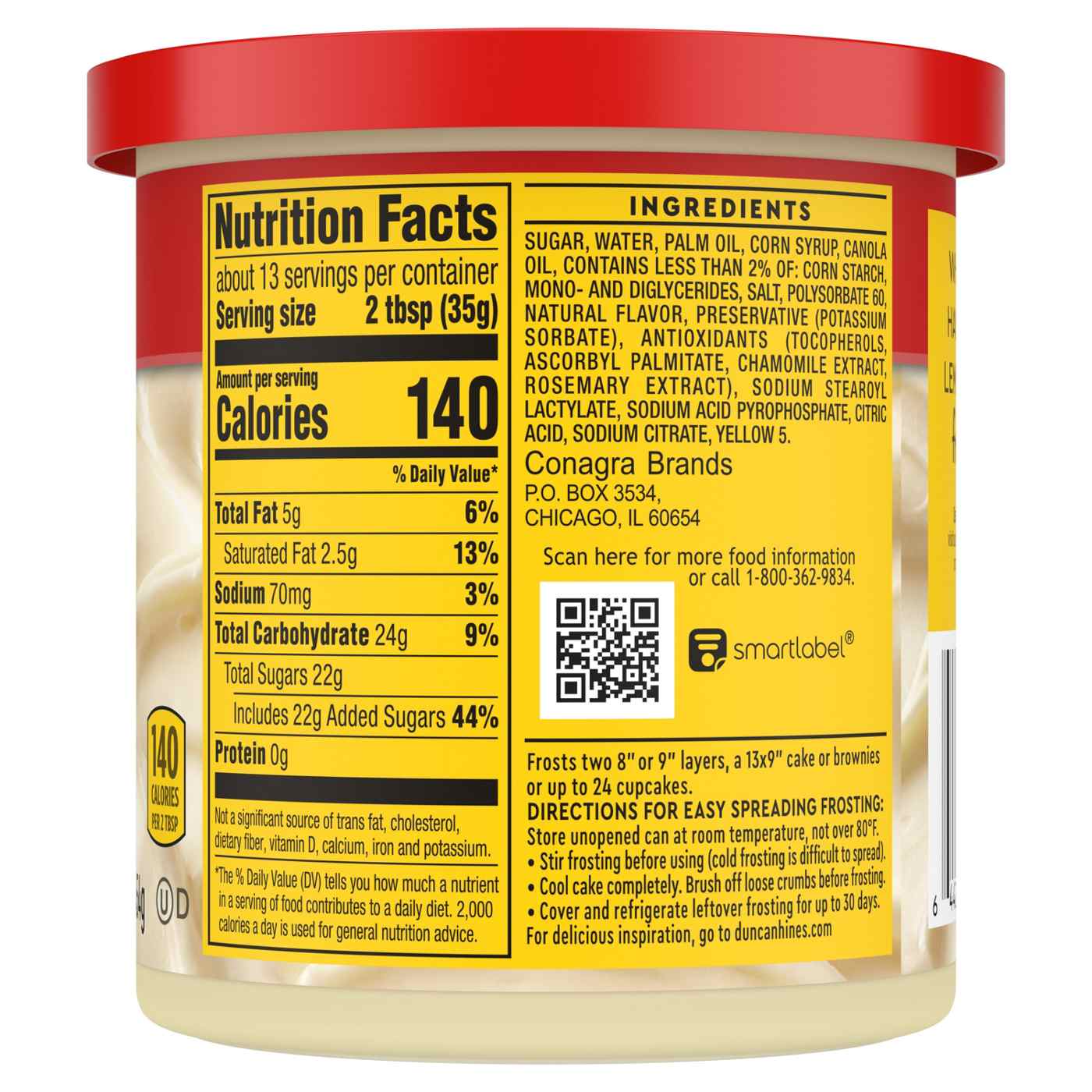 Duncan Hines Creamy Lemon Supreme Frosting; image 7 of 7