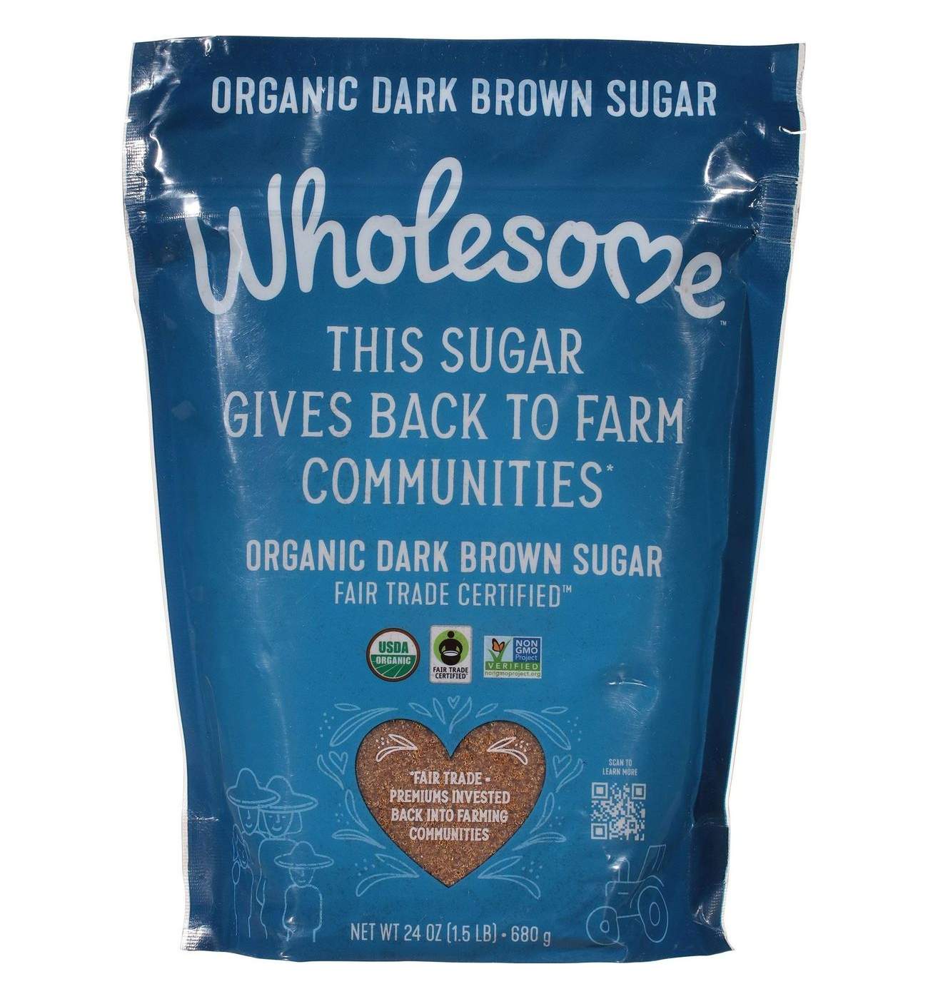 Wholesome Organic Dark Brown Sugar; image 1 of 4