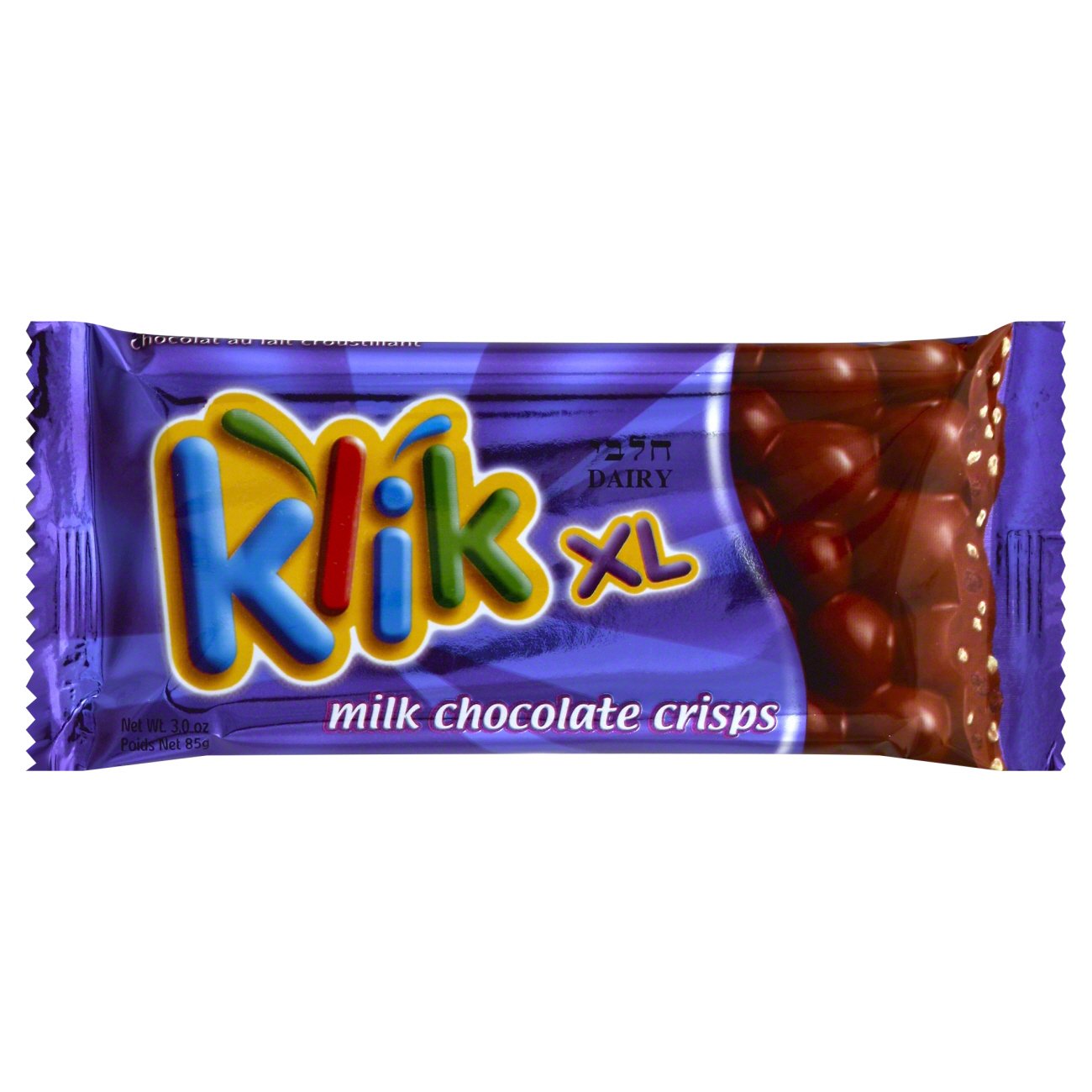 Paskesz Klik XL Kosher Milk Chocolate Crisps Candy Bar - Shop Candy at