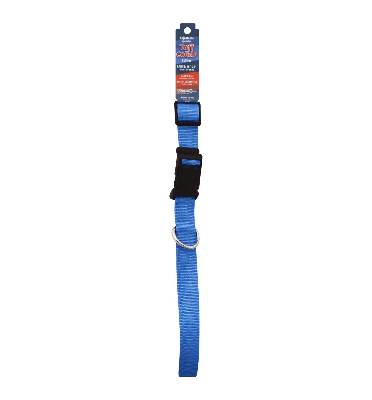 Coastal Pet Products Lagoon Blue 1" X 26" Adjustable Nylon Collar; image 1 of 2
