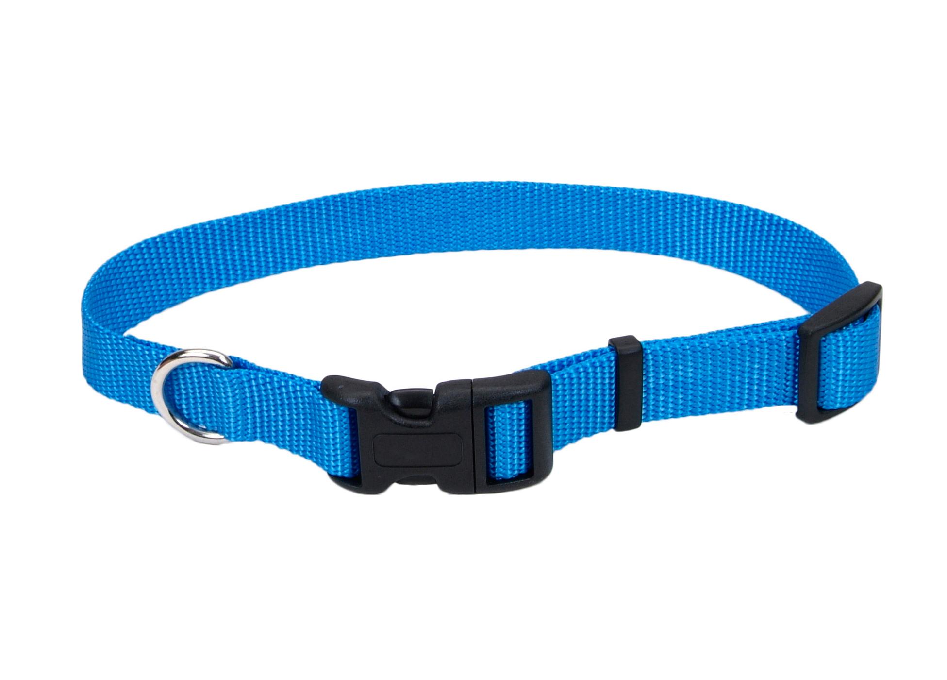 Coastal Pet Products Lagoon Blue 1" X 26" Adjustable Nylon Collar; image 2 of 2
