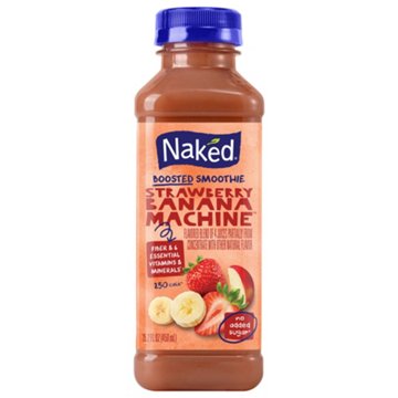 Naked Strawberry Banana Machine Boosted Smoothie, 15.2 fl oz