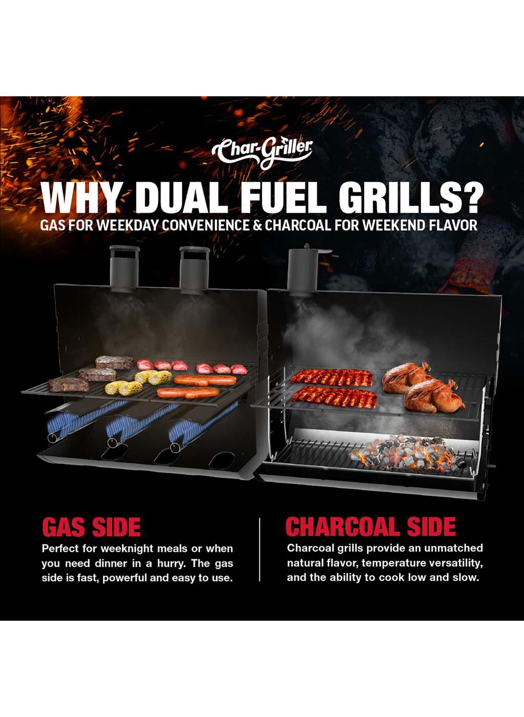 CharGriller Duo Gas & Charcoal Grill Shop Grills & smokers at HEB