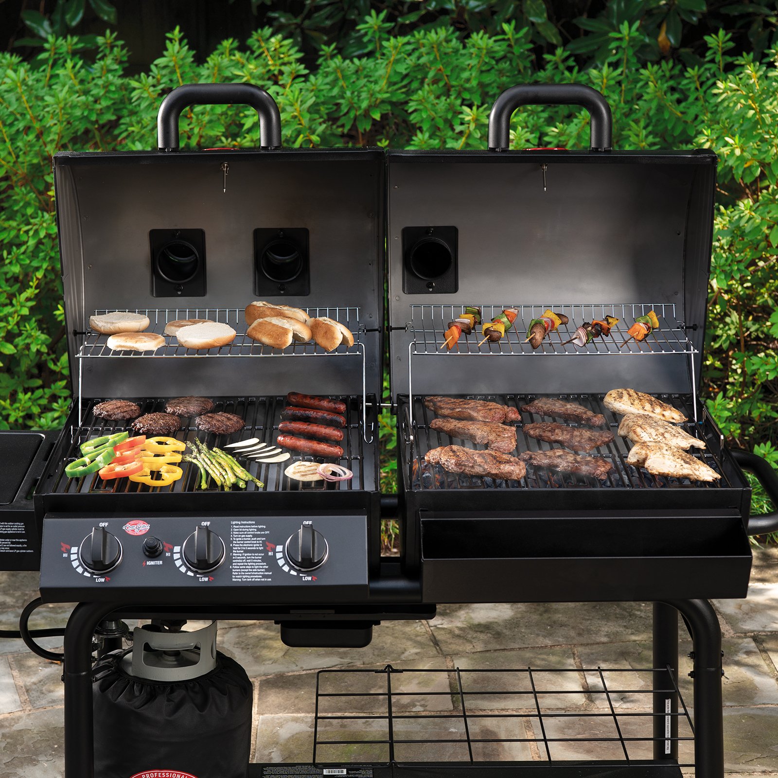 Char-Griller Duo Gas Charcoal Grill Shop Grills smokers at H-E-B