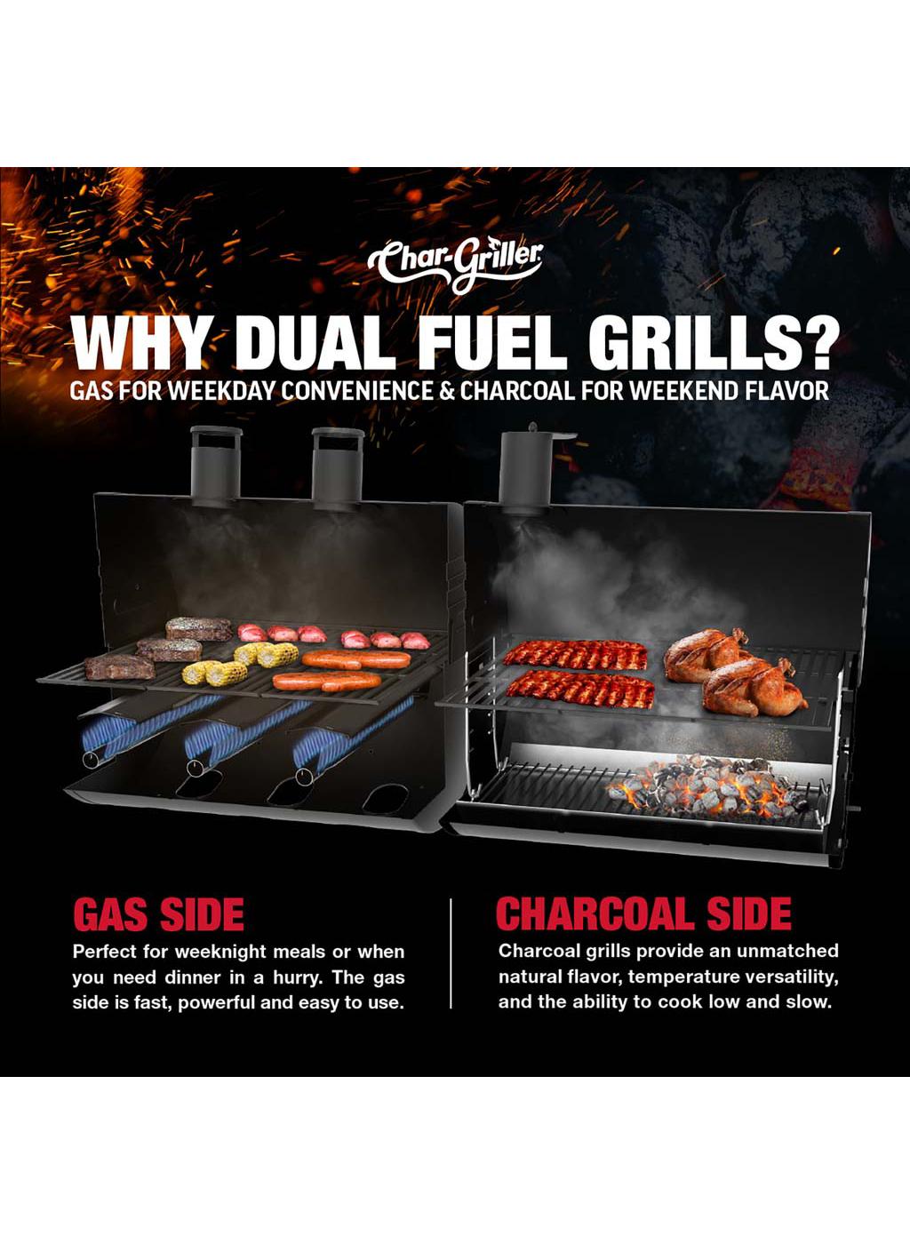 Char-Griller Duo Gas & Charcoal Grill; image 9 of 9