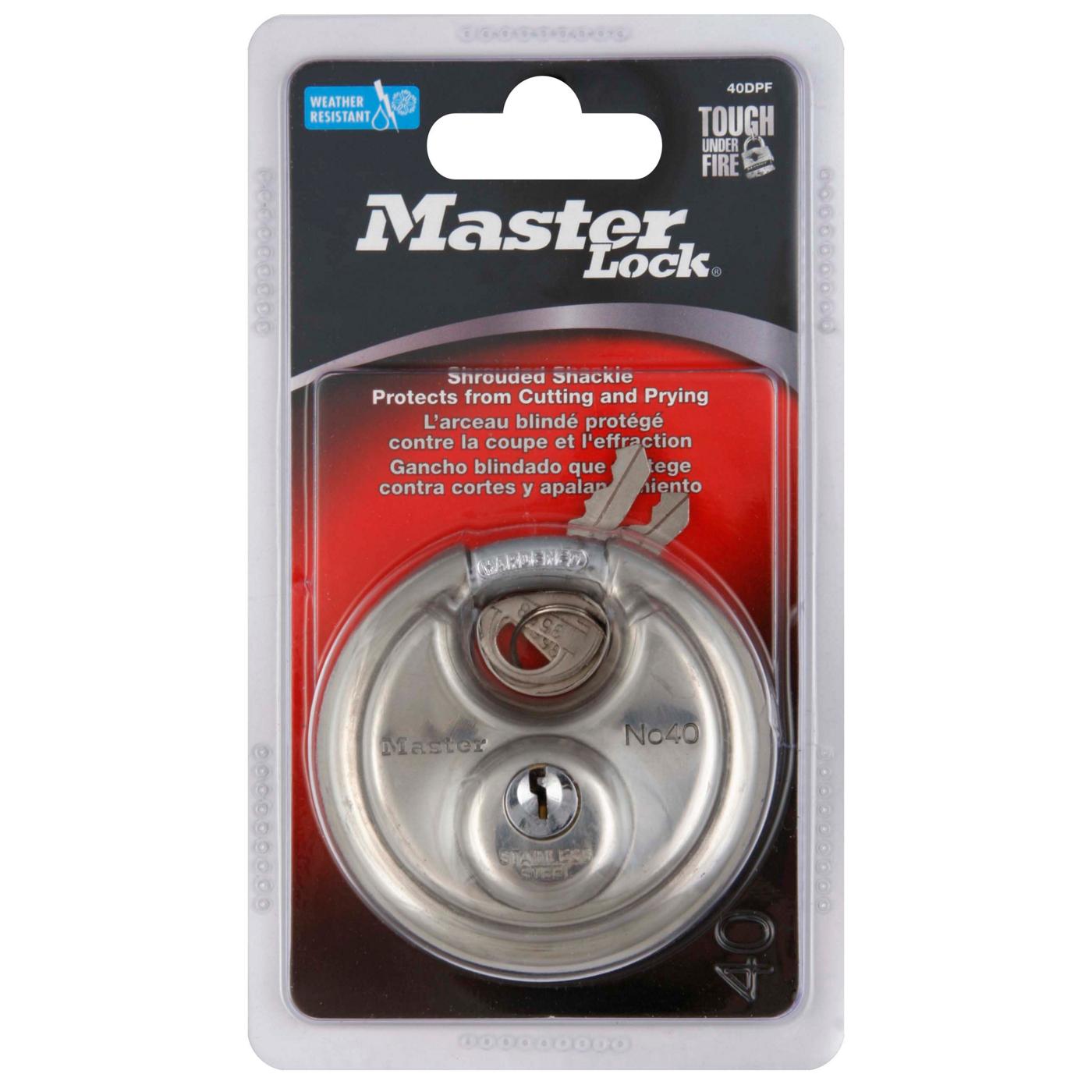 Master Lock 40DPF Round Padlock; image 1 of 2