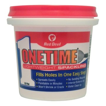 Red Devil OneTime Lightweight Spackling Tub, 1/2 pt