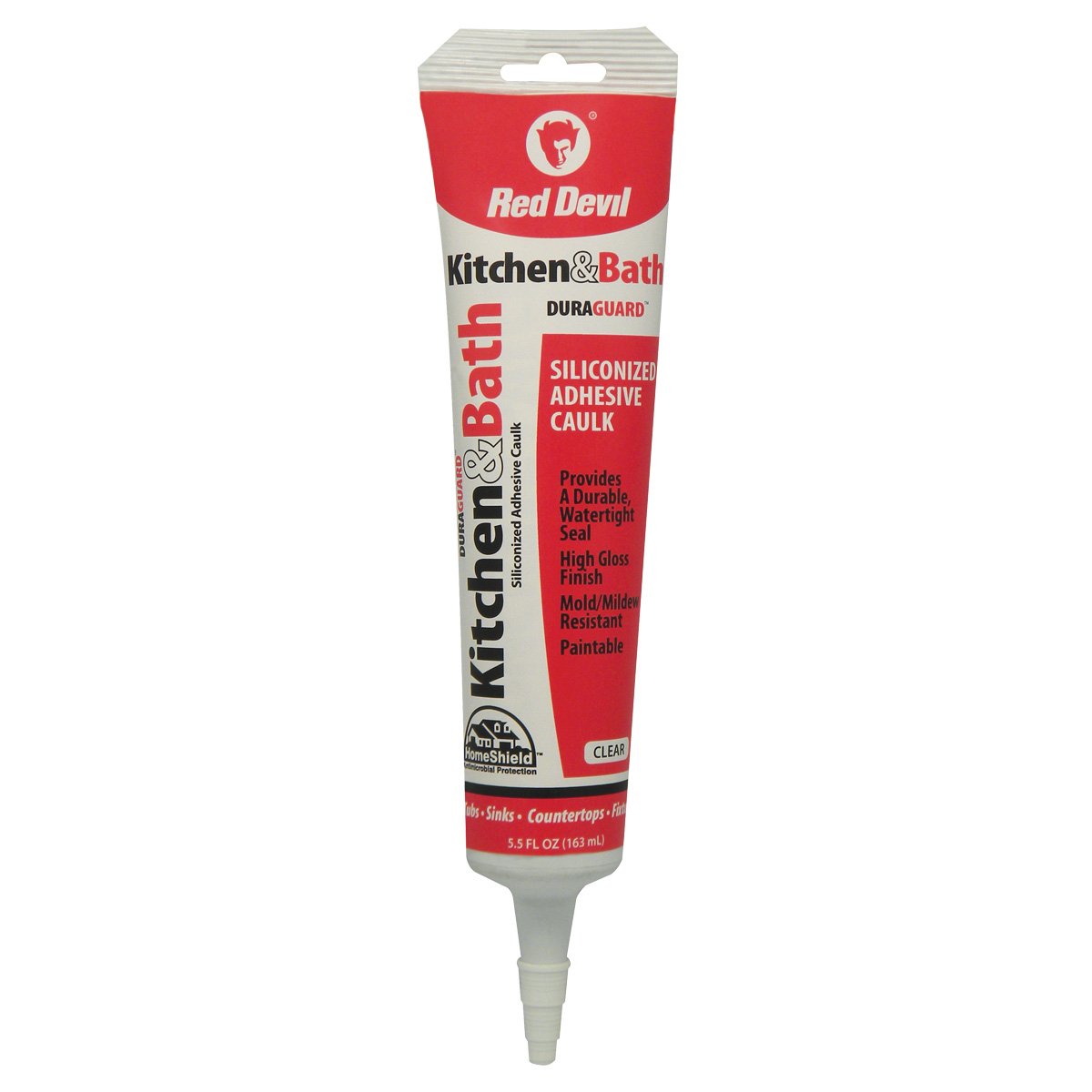 Red Devil Kitchen & Bath Siliconized Acrylic Caulk Clear Squeez Tube