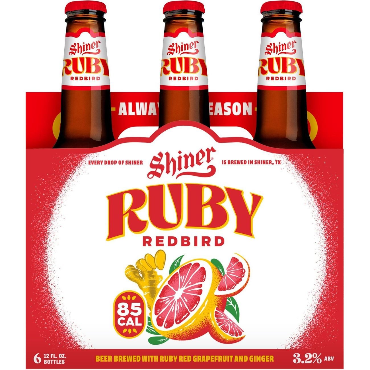Shiner Ruby Redbird Beer 6 pk Bottles Shop Beer at HEB