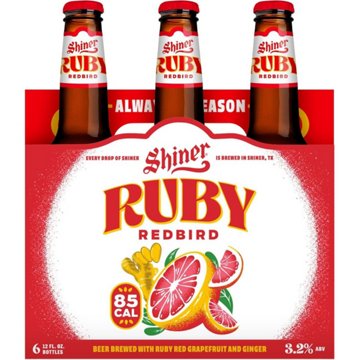 Shiner Craft Beer Ruby Redbird 6 pk Bottles, 12 oz