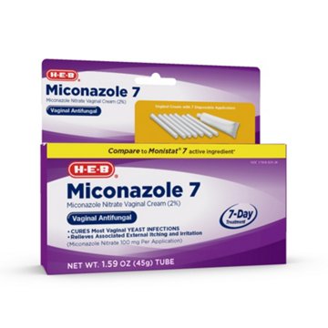H-E-B Miconazole 7 Day Vaginal Yeast Infection Treatment, 7 ct