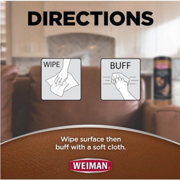 Weiman Leather Wipes, 30 ct