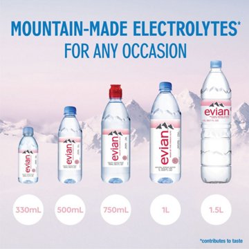 Evian Natural Spring Water 12 pk Bottles