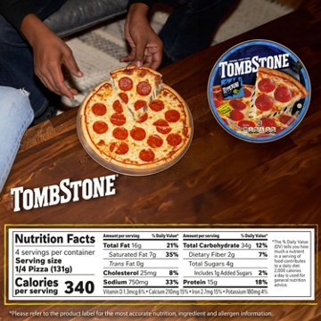 Tombstone Original Crust Pepperoni Frozen Pizza, 18.5 oz