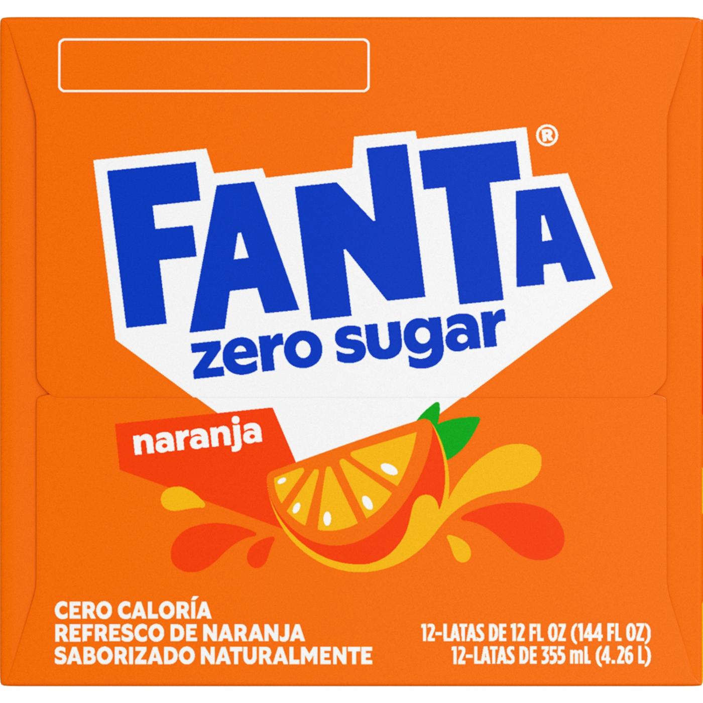 Fanta Orange Zero Sugar Soda Fruit Flavored Soft Drink; image 2 of 3