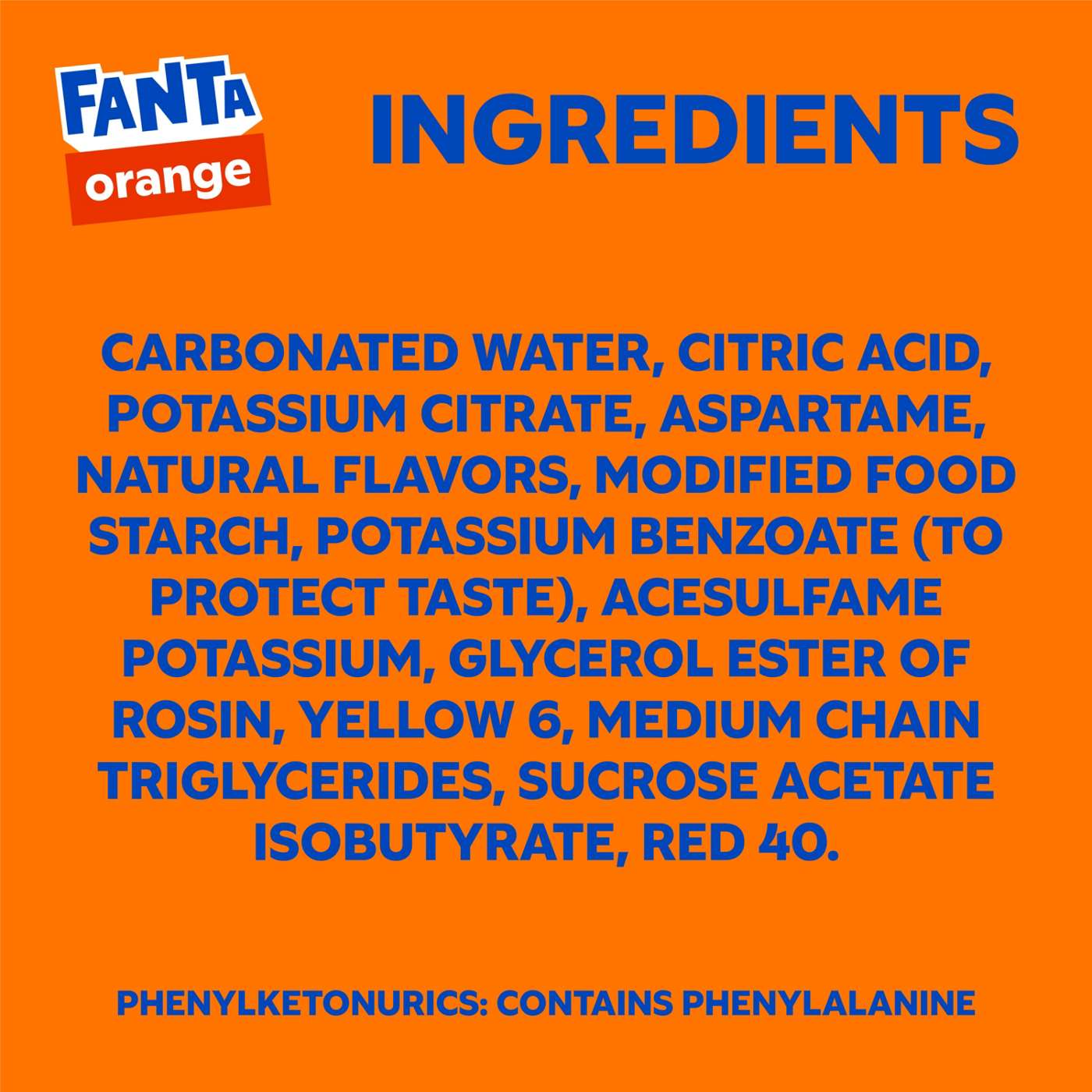 Fanta Orange Zero Sugar Soda Fruit Flavored Soft Drink; image 3 of 3