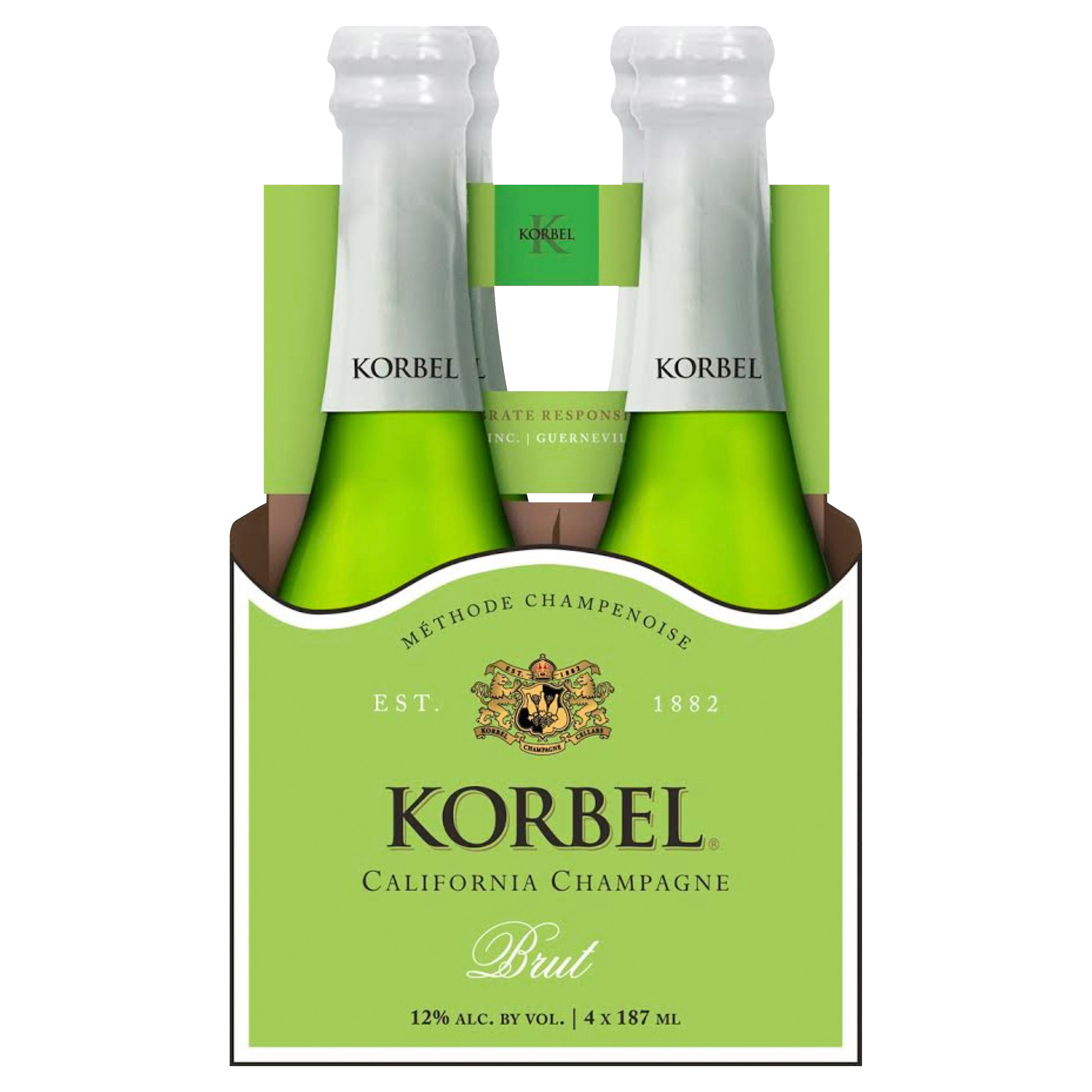 Korbel Brut Rose Champgane 187 4 Pack 187ML - The Wine Rack