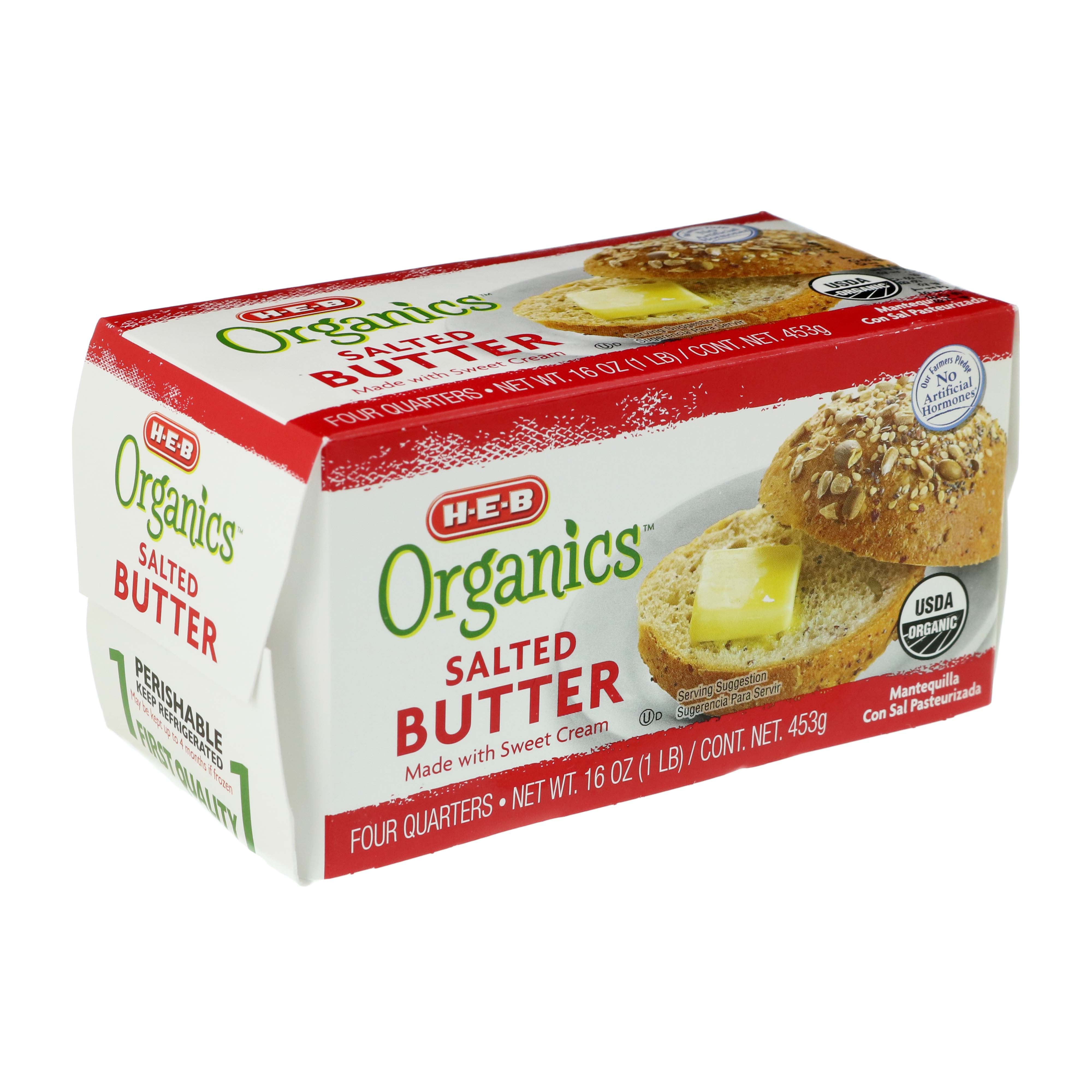 HEB Organics Salted Butter Shop Butter & Margarine at HEB