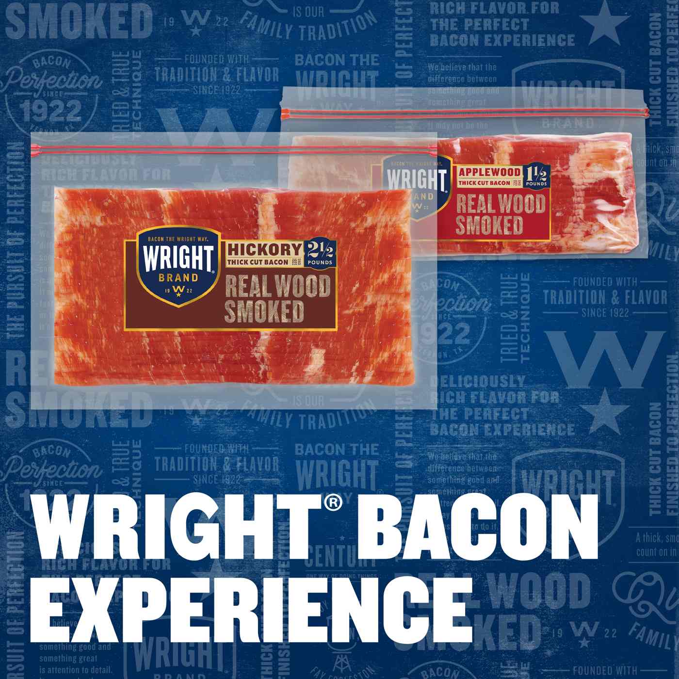Wright Brand Hickory Real Wood Smoked Thick Cut Bacon; image 7 of 8