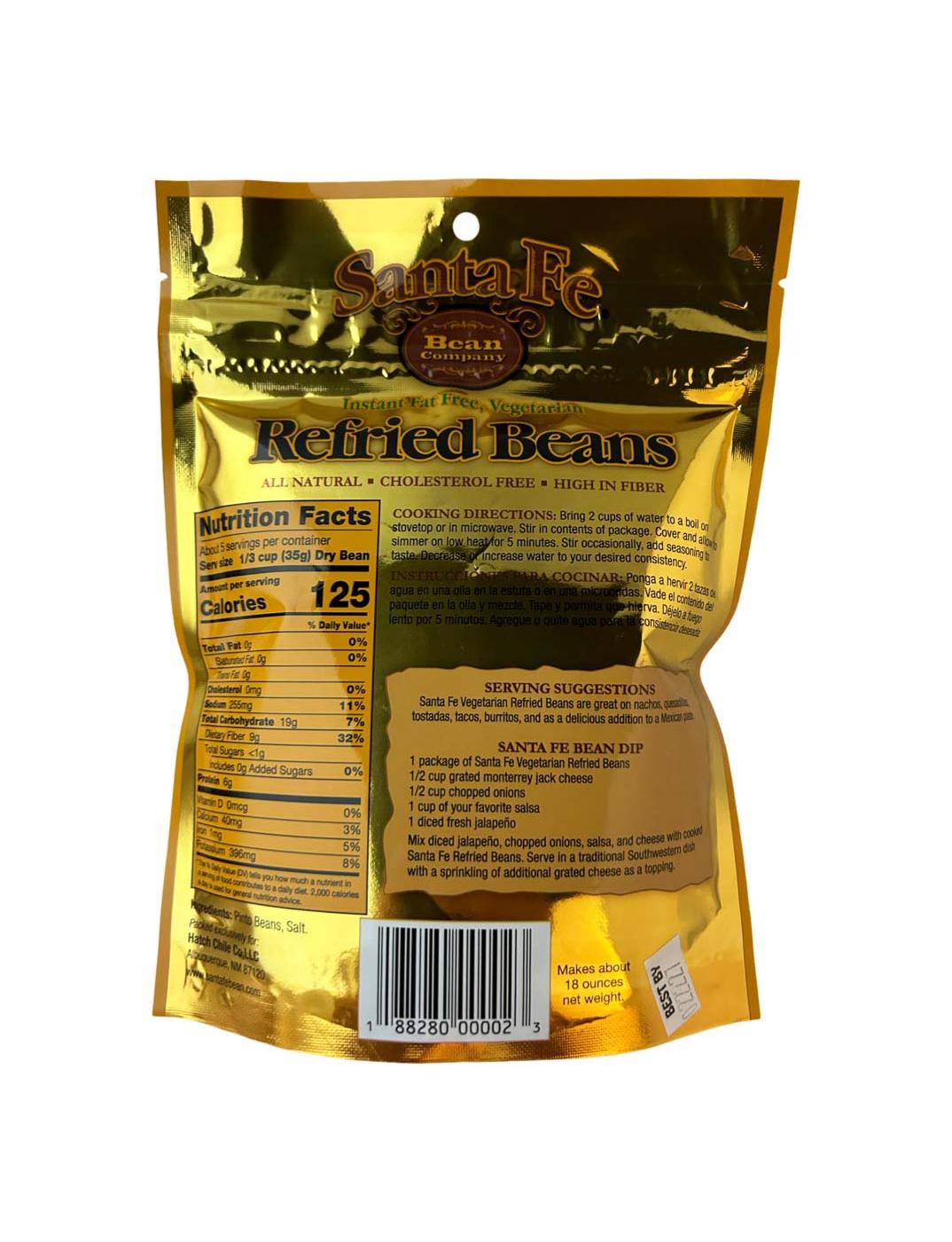 Santa Fe Bean Company Instant Fat Free Vegetarian Refried Beans; image 2 of 2