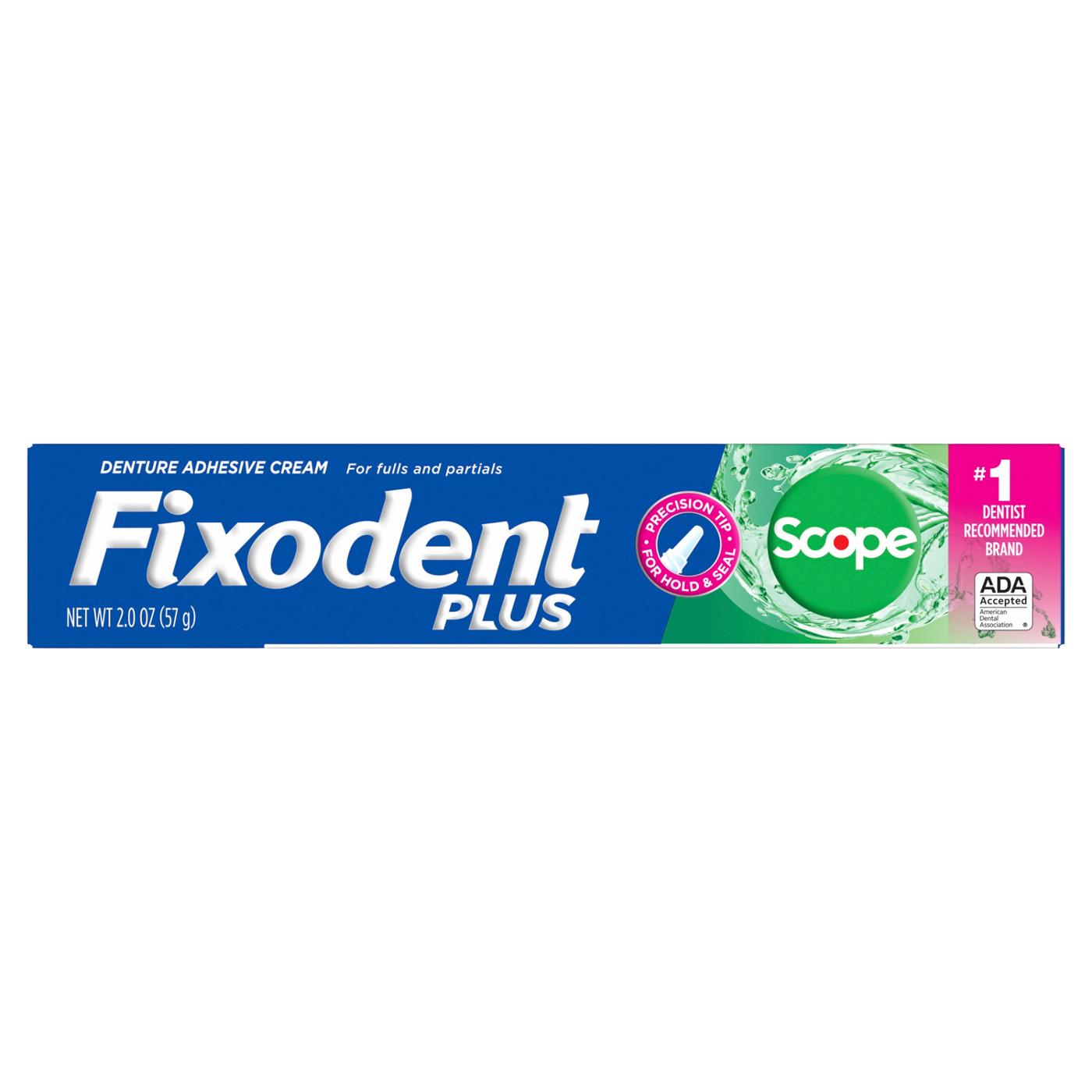 Fixodent Plus Scope Precision Hold & Seal Adhesive Cream; image 1 of 10