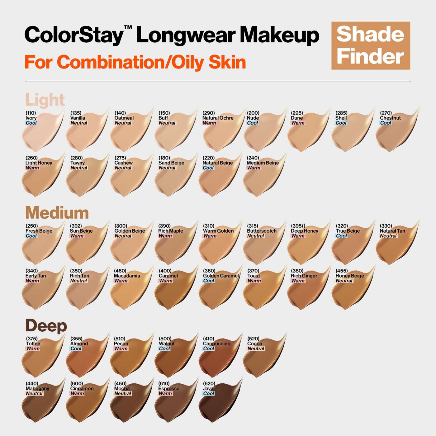 Revlon ColorStay Foundation for Combination/Oily Skin, 340 Early Tan; image 3 of 6