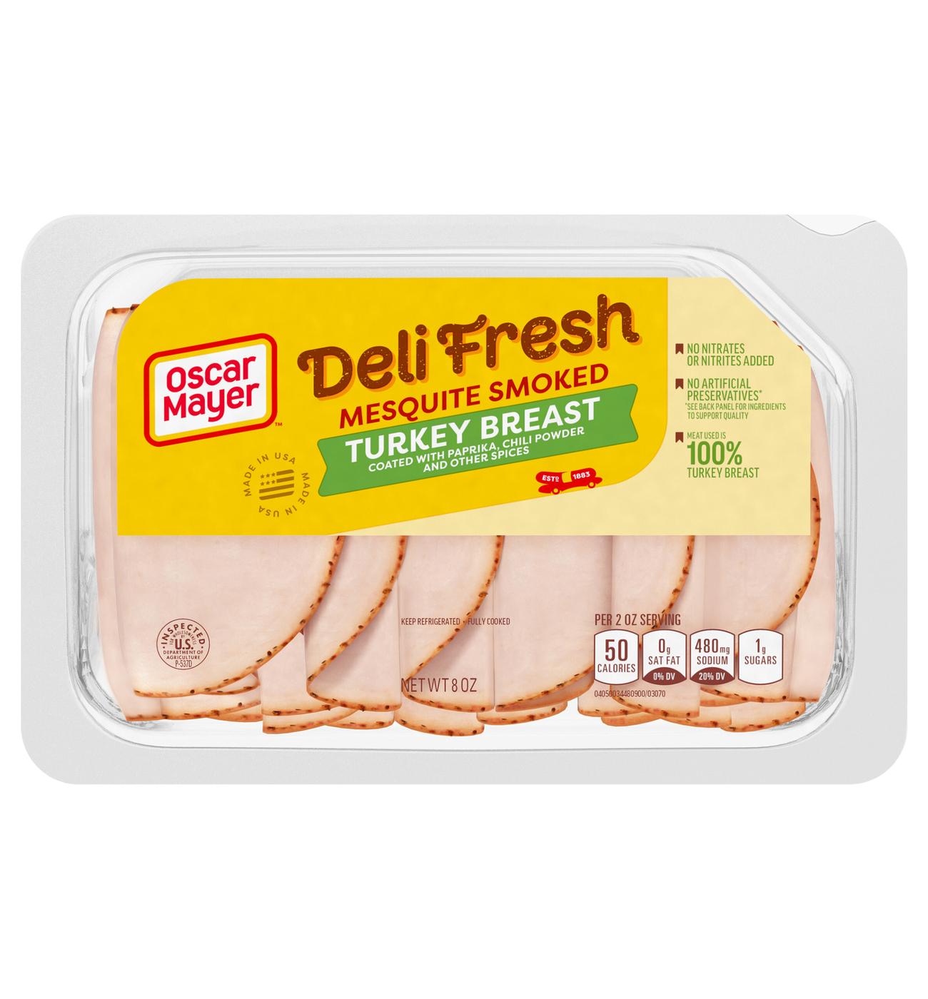 Oscar Mayer Deli Fresh Mesquite Smoked Sliced Turkey Breast Lunch Meat; image 3 of 7