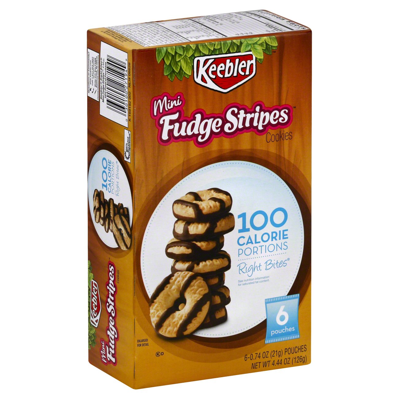 Keebler 100 Calorie Right Bites Mini Fudge Stripes Cookies Shop