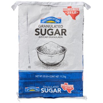 Hill Country Fare Granulated Sugar - Texas-Size Pack, 25 lbs