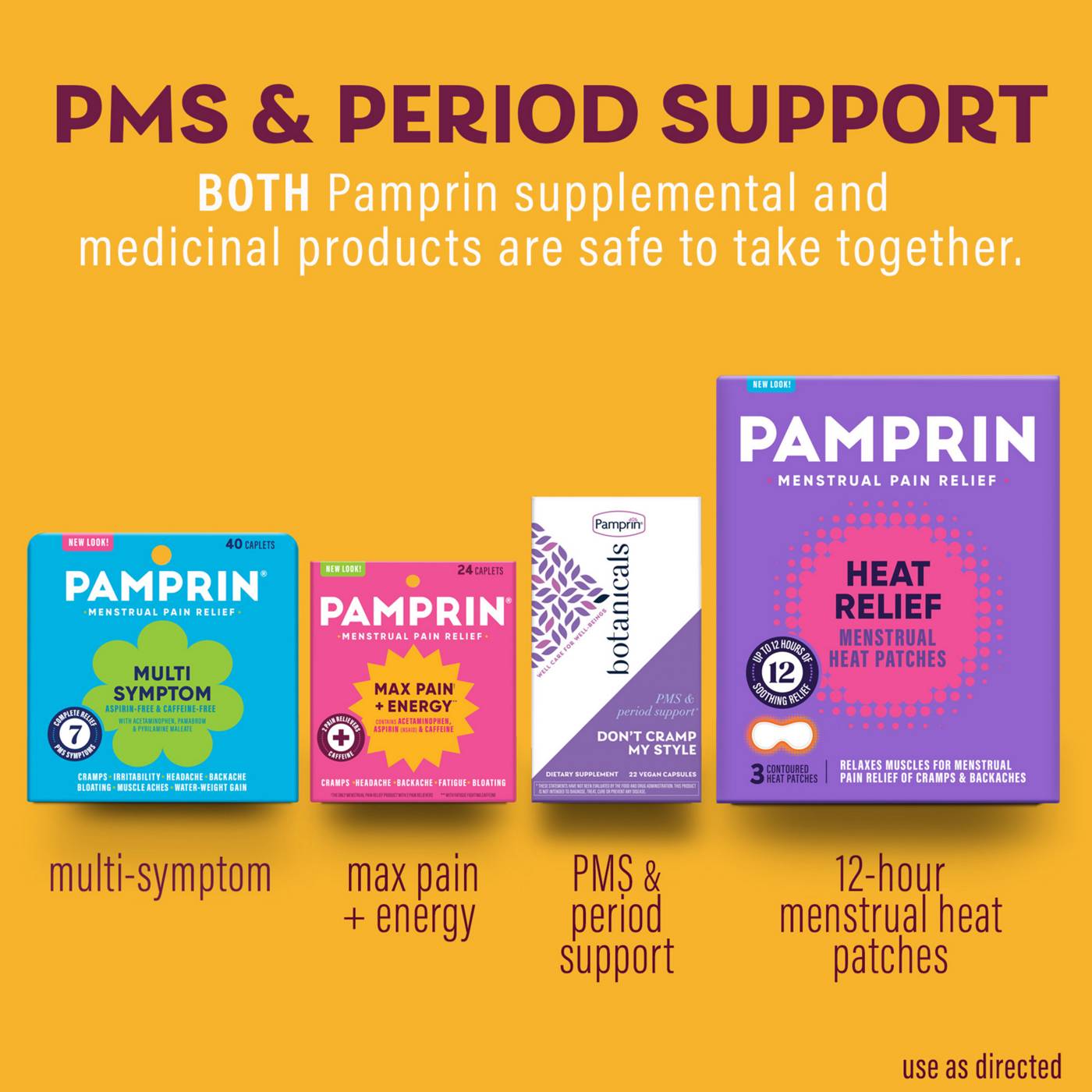 Pamprin Maximum Strength Menstrual Pain Relief + Energy Caplets; image 5 of 7
