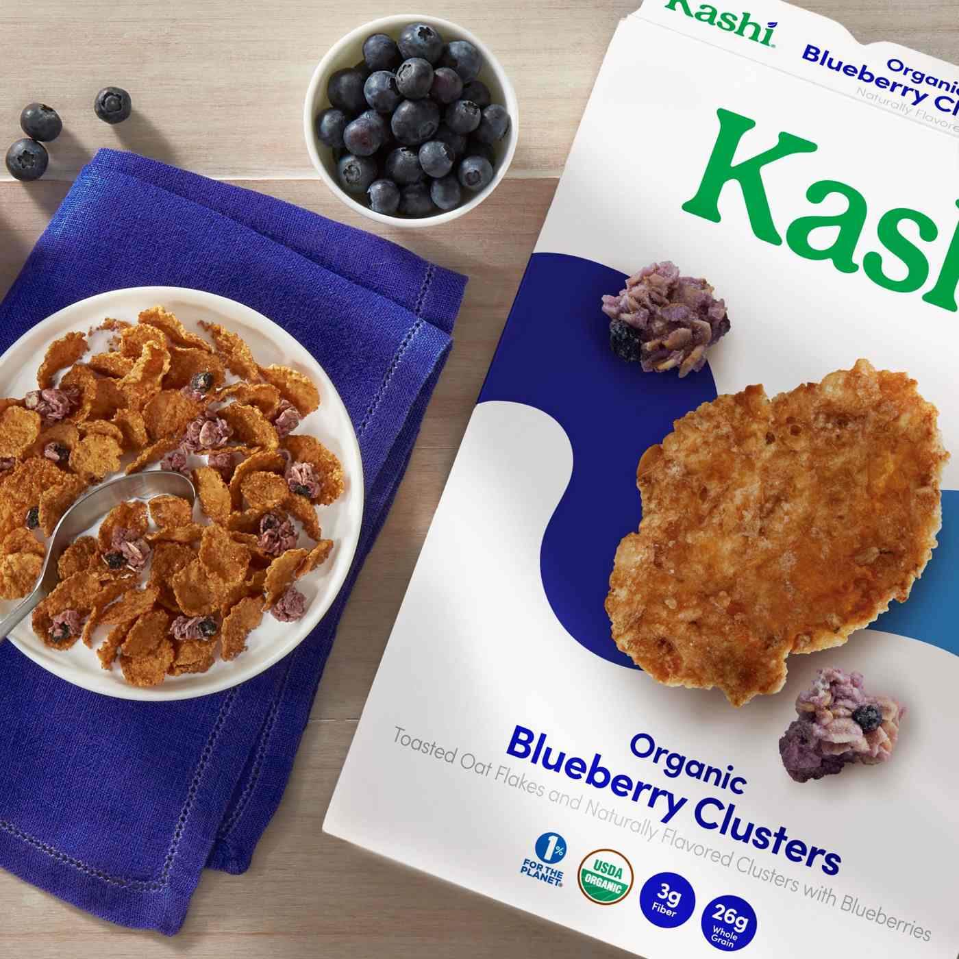 Kashi Blueberry Clusters Organic Breakfast Cereal; image 3 of 7