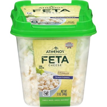Athenos Feta Cheese Crumbles - Traditional, 12 oz